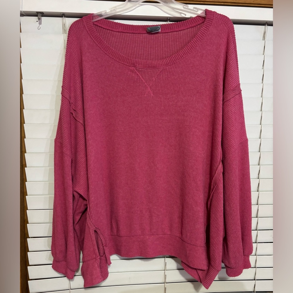 Arula Oversized Cozy Pink Sweater